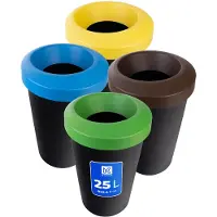 Kadax Poubelles Poubelle 25 L pour le tri Poubelle 4 pièces