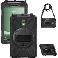 Cazy Housse pour Tablette compatible avec Samsung Galaxy Tab Active5 / Tab Active3 - Coque Antichoc avec Protecteur d'Écran - Noir