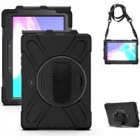 Cazy Housse pour Tablette compatible avec Samsung Galaxy Tab Active5 Pro / Tab Active4 Pro / Tab Active Pro - Coque Antichoc avec Protecteur d'Écran - Noir