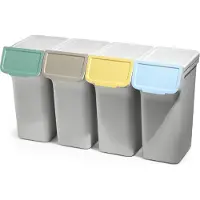 Kadax 4x poubelles 25 L Poubelles pour séparer les cendriers