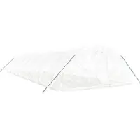 vidaXL Serre avec châssis en acier Blanc 80 m² 16x5x2,3 m