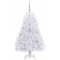 vidaXL Sapin de Noël Artificiel à Branches Articulées Blanc 120 cm