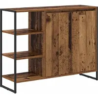 vidaXL Armoire latérale vieux bois 96,5 x 30 x 75 cm Bois composite