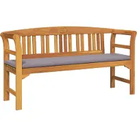 vidaXL Banc en forme de rose, naturel, 157 x 46 x 82,5 cm, bois massif d'acacia