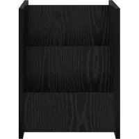 vidaXL Étagère à magazines noir imitation chêne 35 x 35 x 45 cm Bois composite