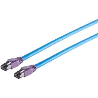 S-Impuls 08-40011 S/FTP (S-STP) Bleu 0.5m Câble réseau Cat8 (08-40011)