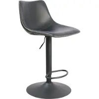 Ebuy24 Oregon Tabouret de bar avec surpiqûres contrastées beige, noir.