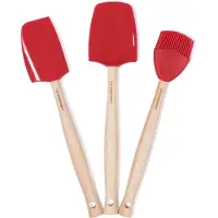 Le Creuset Premium set de 3 spatules en silicone, rouge cerise