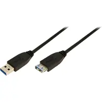 Logilink CU0042 Câble d'extension USB 3.0, noir, 2,0 m