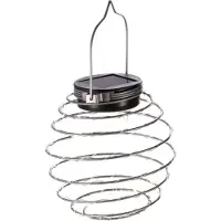 Galix Lot de 2 ampoules solaires en spirale G2619, 16 micro-LED multicolores, 3000 K, 3 lm, métal, à suspendre, IP44