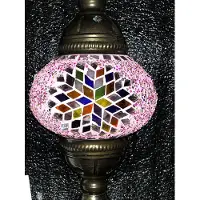Halay Lampe de nuit turque fabriquée à la main en forme d'étoile colorée – lampe de table orientale, hauteur 55 cm, unique et décorative