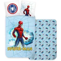 Javoli SpiderMan Bettbezug LichtBlau 140 x 200 cm - 70 x 90 cm (Baumwolle)
