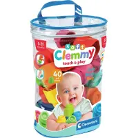 Clementoni Jeu d'éveil Sac souple 40 cubes Clemmy