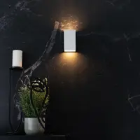 LUSENZ - Applique murale rectangulaire blanc mat 10W GU10 IP20 dimmable