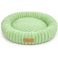 Dogeste Donut panier pour chien 50 cm rond, coussin doux et moelleux, lavable, fond antidérapant