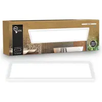 B.K.Licht Panneau LED plat 58x20 cm rectangulaire 22W 3000lm 4000K blanc neutre protection contre les projections d'eau blanc - Plafonnier salle de bain cuisine salon