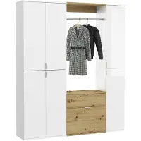 Xonox ProjektX ensemble d'armoires de rangement P15 blanc brillant, blanc, chêneReproduction.