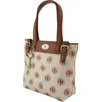 Fossil Sac à main Wmns Shoulderbag Key-per Shopper Dot Cream