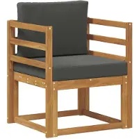 vidaXL Canapé d'extérieur en bois d'acacia massif et polyester naturel