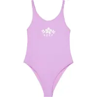 Roxy Solid Active Rg Swimsuit Violet 12 Years Fille