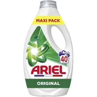Ariel Lessive liquide Original 40 lavages 1,8L, Action Détachante En 1 Seul Lavage, Impeccable Même à Froid, Fabriqué en France