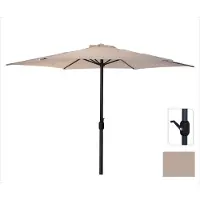 Progarden Parasol Dia 300 cm Aluminium/Polyester taupe