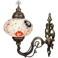 Halay Applique murale turque de style marocain – Mosaïque orientale – Lumière d'ambiance aux couleurs chaudes