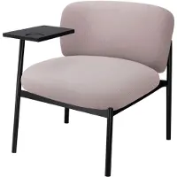 COMHOMA Fauteuil Lounge Fauteuil Relax Fauteuil à oreilles moderne, chaise rembourrée avec pieds en métal, canapé individuel pour salon/chambre à coucher/jardin, lilas