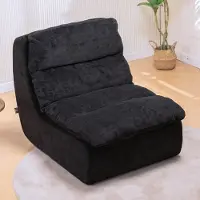 COMHOMA Canapé Fauteuil de relaxation Fauteuil TV Fauteuil de relaxation avec assise profonde Canapé individuel Lit en mousse, Pas de montage, Noir