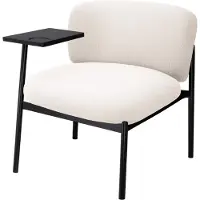 COMHOMA Fauteuil Lounge Fauteuil Relax Fauteuil à oreilles moderne, chaise rembourrée avec pieds en métal, canapé individuel pour salon/chambre à coucher/jardin, beige