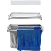 Foxydry Séchoir à linge mural avec mécanisme pliable, peu encombrant et élégant - Hide 70 cm - blanc