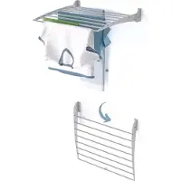 Foxydry Séchoir à linge mural en aluminium, pour l'intérieur et l'extérieur - Fold Down 60 cm