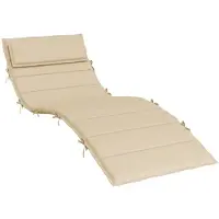 vidaXL Coussin pour bain de soleil Beige 180x60x4 cm Tissu Oxford