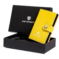 Peterson Étui en cuir avec compartiment pour cartes et cartes de visite