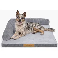 Dogeste Ergo matelas pour chien 105x90 cm XL panier pour chien avec rebord et coussin, lavable