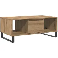 vidaXL Table basse Artisan-Chêne 90x50x36,5 cm Bois composite