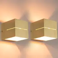 LUSENZ - Applique murale cube or brossé 3W G9 dimmable IP20