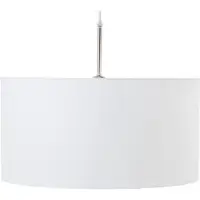 Halay Suspension MIRAMUZ 50 cm x 25 cm en gris, mélange coton, hauteur réglable, douille E27, métal, nickel