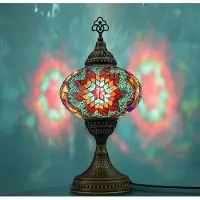 Halay Lampe Mozaiek Lampe de nuit artisanale - Éclairage d'ambiance turc - Lampes de table décoratives marocaines