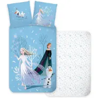 Javoli Disney Frozen Bettbezug Snow- 140 x 200 cm - Baumwolle - 70 x 90 cm