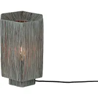 Good&Mojo - Lampe de table Panama - Gris clair - 36x24x36cm Lampe de table - Lampe de chevet, salon, chambre à coucher