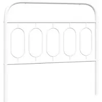 vidaXL Tête de lit de rechange en métal blanc 107 cm