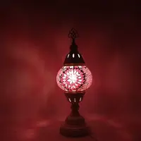 Halay Lampe de table mosaïque turque - Lampe marocaine faite main - Ø 12 cm - Hauteur 42 cm - Authentique et colorée
