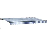 vidaXL Store rétractable bleu 400 x 200 cm Tissu
