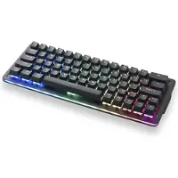 Mountain Everest 60 RGB - Clavier - rétroéclairé - USB-C - QWERTY - États-Unis - Commutateur de touche : Tactile - noir (MG-EVK60B-MT1-US)