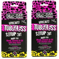 Muc Off Ultimate Tubeless Kit Pneus Vélo Pneus Tubeless Kit de conversion de pneus Tubeless, Version:60 mm/Road/Gravel/CX Deep Rims