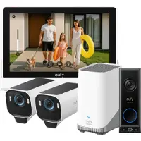 Eufy EufyCam S3 Pro Lot de 2 + HomeBase 3 + Doorbell E340 + Smart Display E10