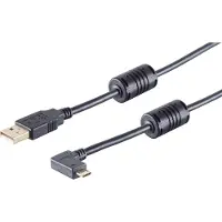 S-Conn 13-10001 USB Kabel 1 m USB 2.0 USB A Micro-USB B Schwarz (13-10001)