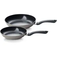 Fissler Essential 111-002-02-100-0 Gray/Black, set de 2 poêles, 24 et 28 cm