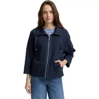 Tom Tailor Veste de survêtement bleu foncé